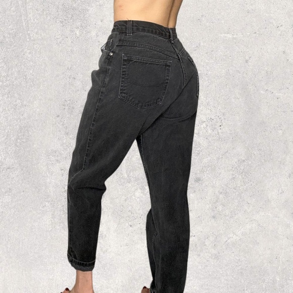 Vintage 90s Chic Black Denim Jeans - Picture 5 of 6